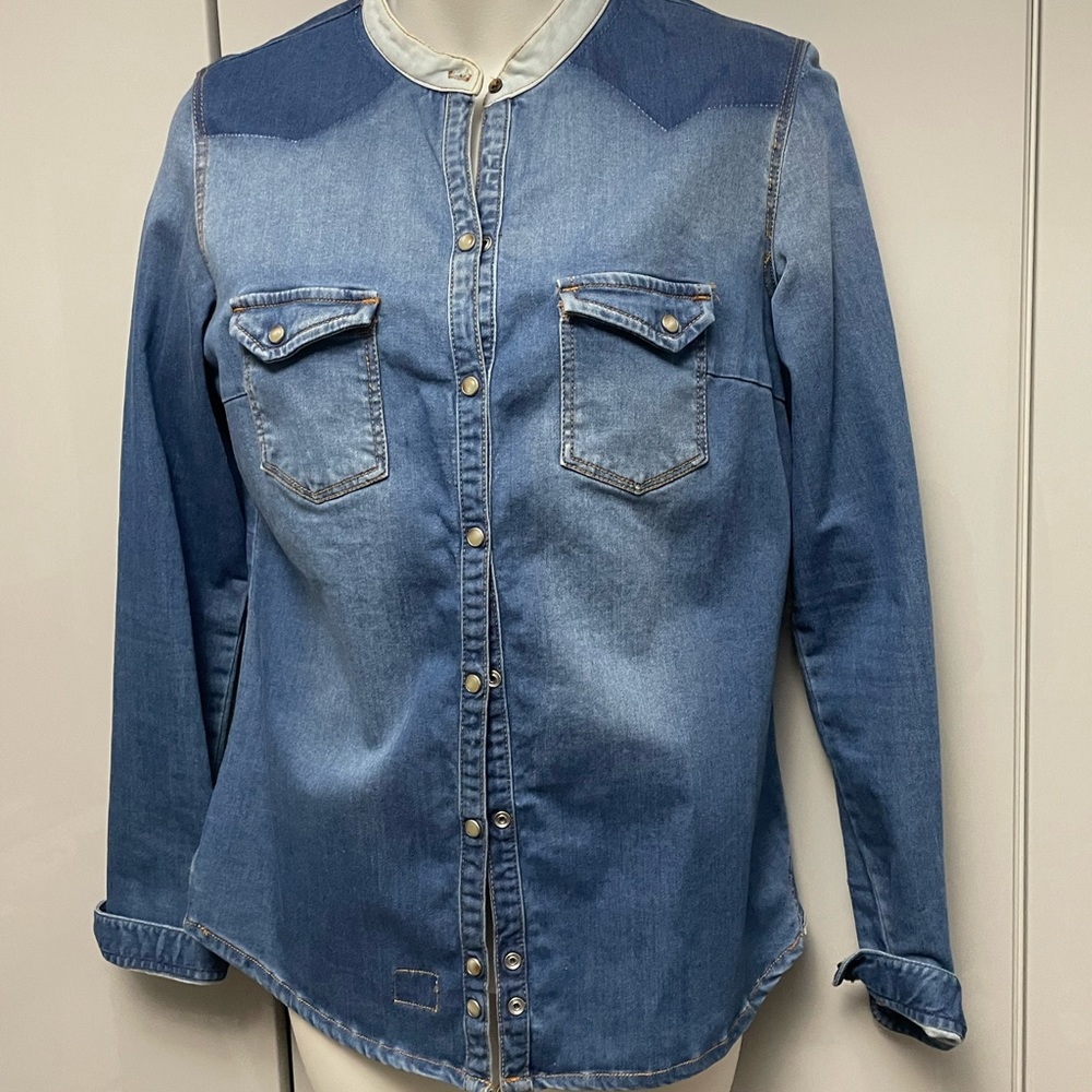 Zara denim shirt.